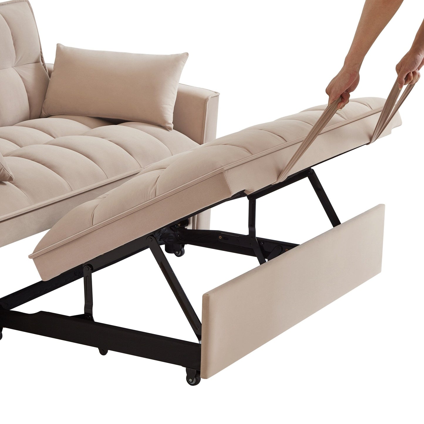 Divano letto estraibile 4 in 1 in velluto