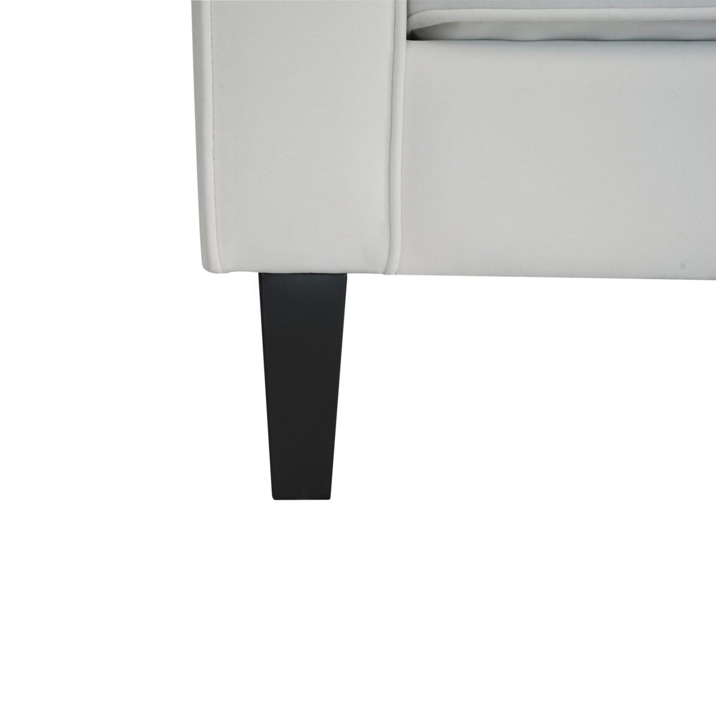 Divano a 3 posti con bottoni in velluto e struttura in legno massello