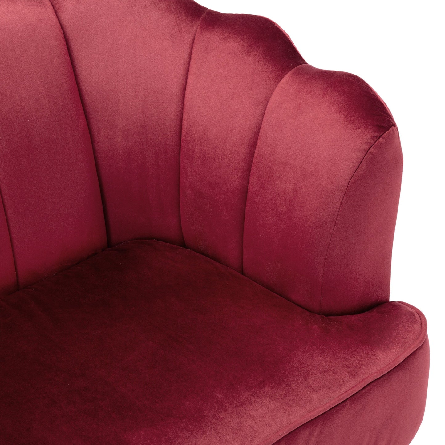 Divano a 3 posti in velluto con cuciture a canale e gambe in metallo