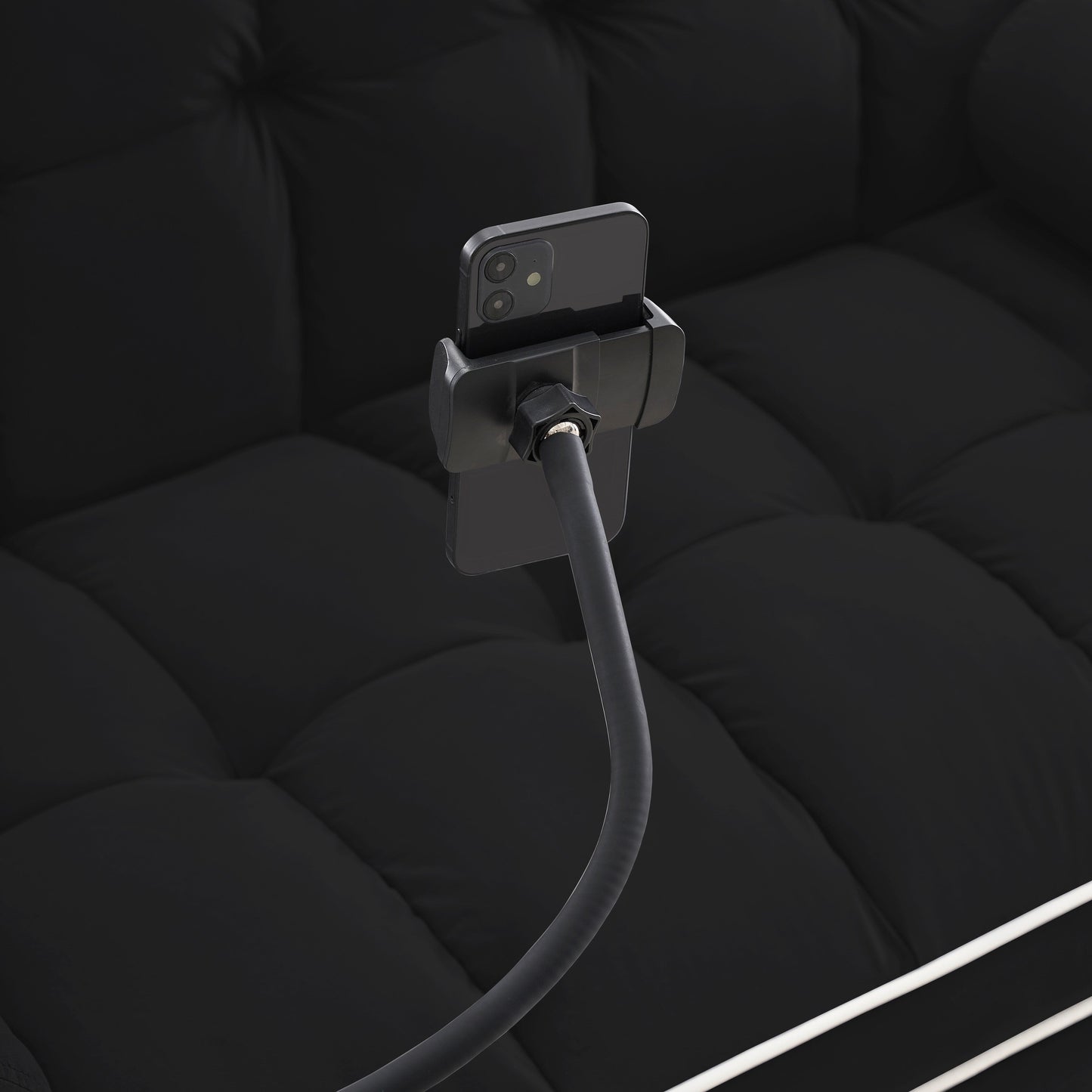 Divano letto convertibile in velluto da 55'' a 2 posti con letto estraibile, reclinazione regolabile, tasche laterali e porta telefono