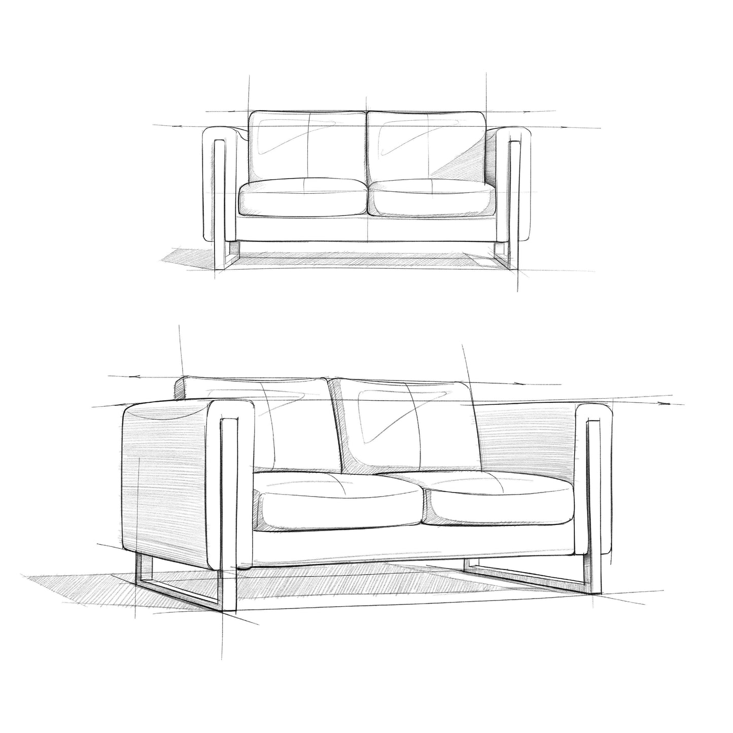 Divano moderno e contemporaneo WYNDENHALL Hillcrest da 62 pollici di larghezza in vera pelle