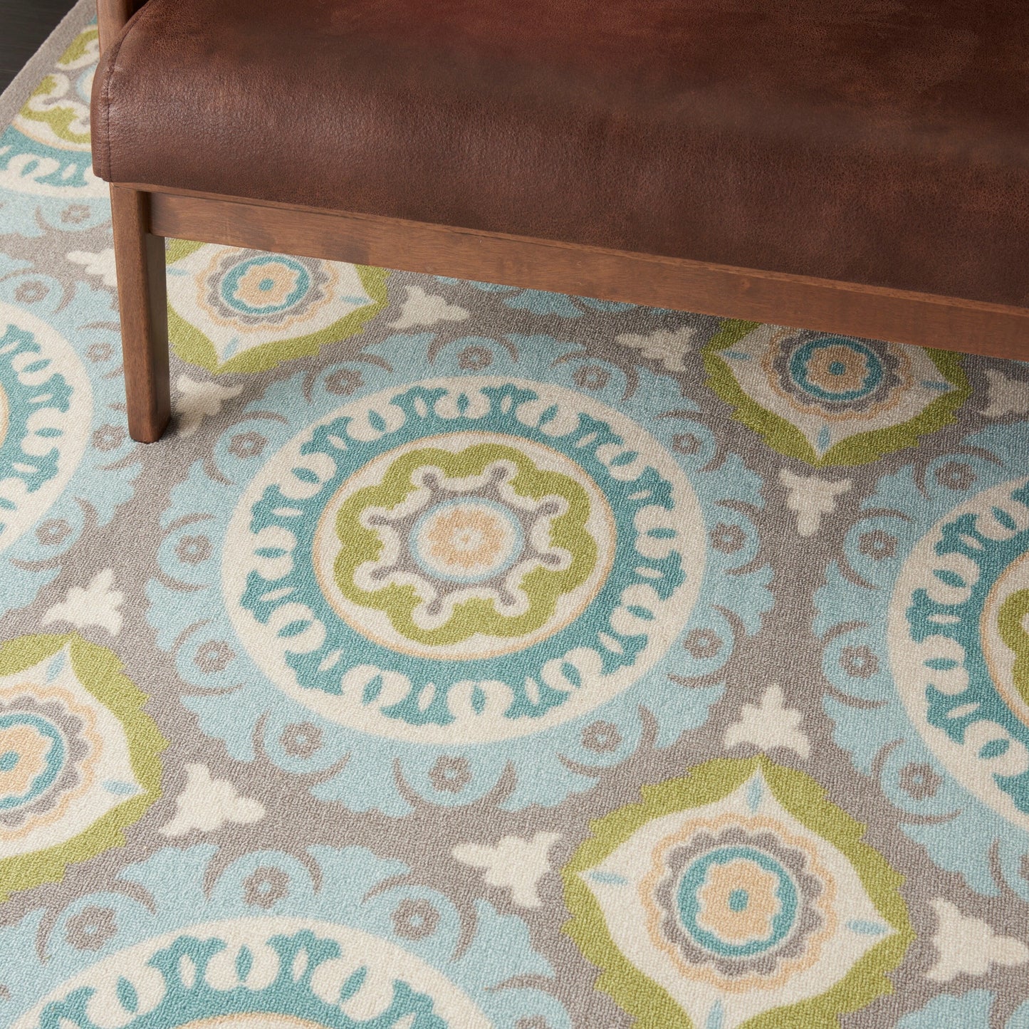 Tappeto Waverly Sun N' Shade per interni ed esterni Boho Medallion