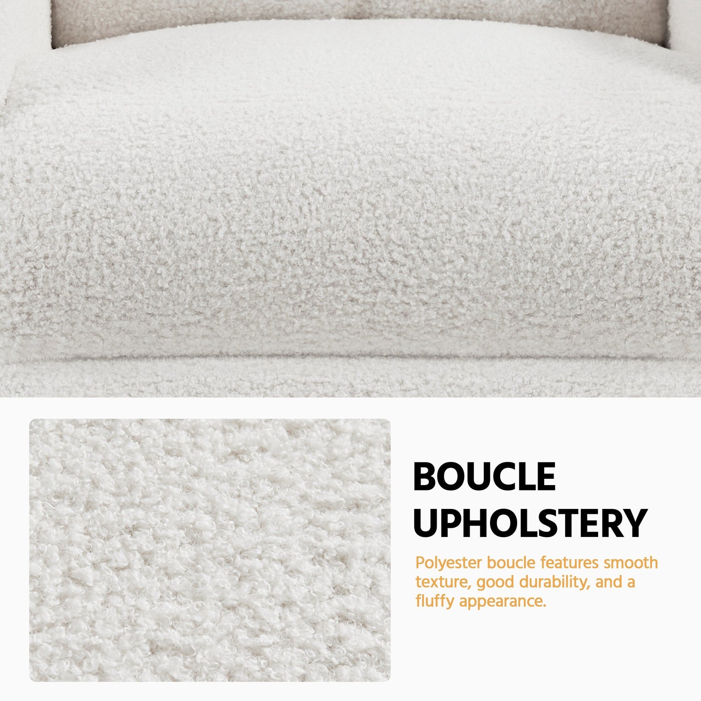 Divano reclinabile imbottito Yaheetech, poltrona reclinabile regolabile, avorio