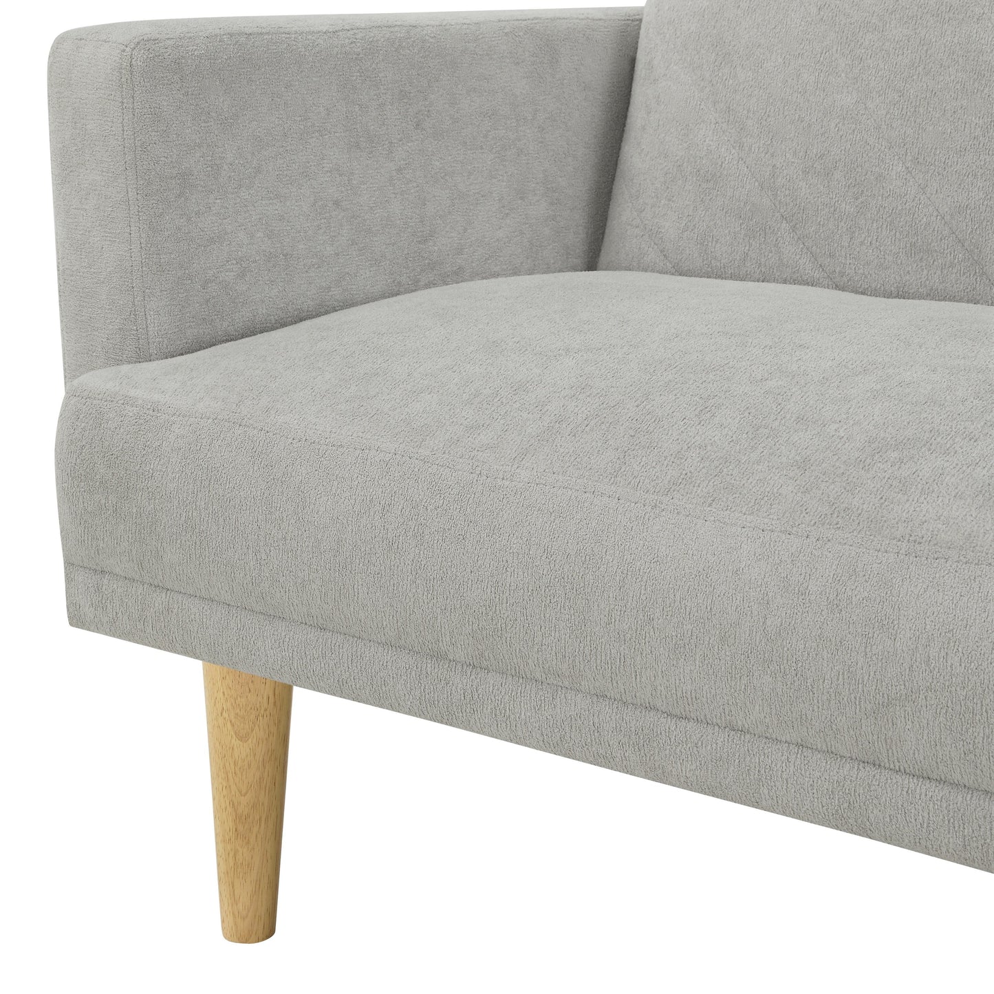 Divano letto futon in velluto giallo con fiocco di neve