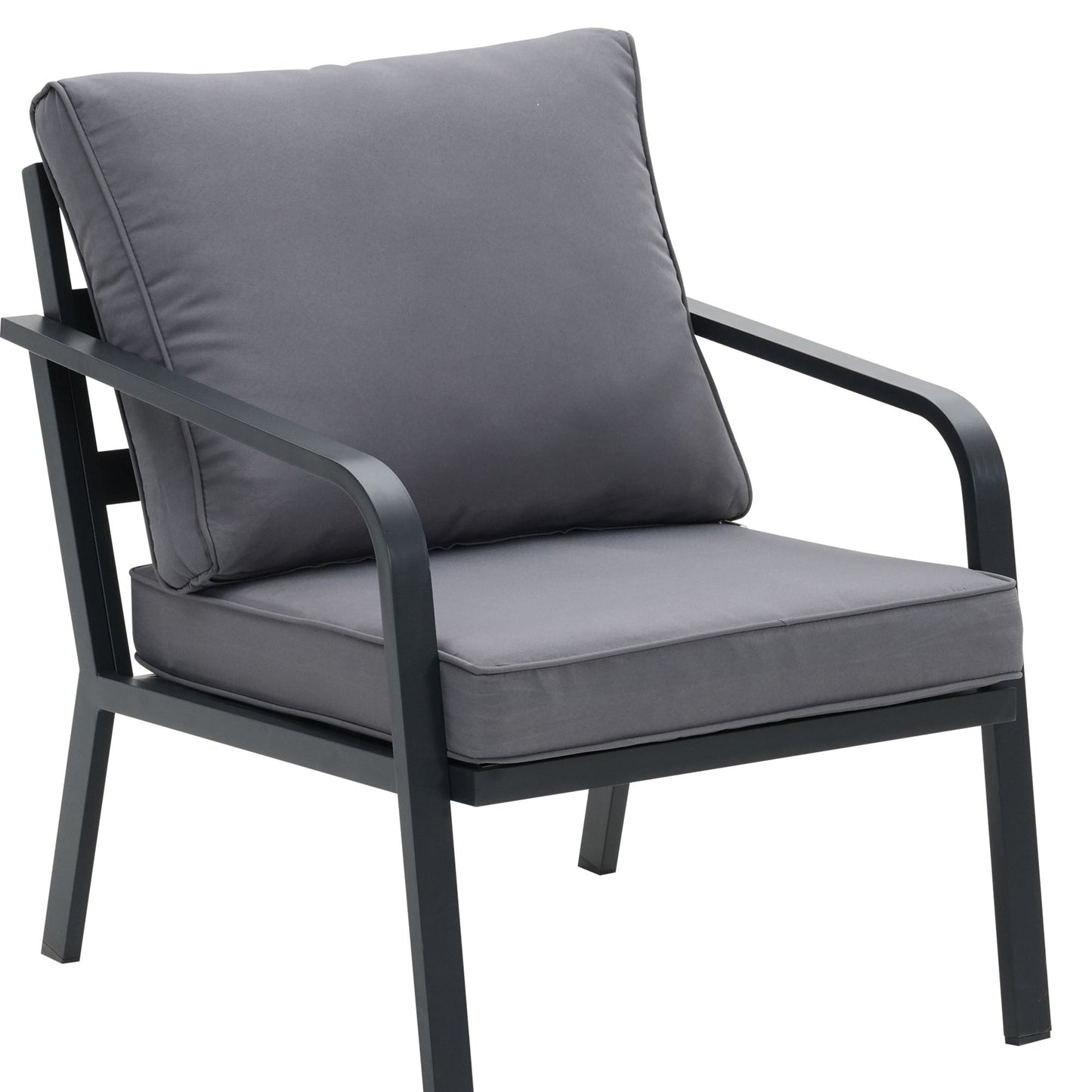 Set da conversazione per patio in alluminio Zenova da 2/4 pezzi, divano componibile da esterno con sedie singole