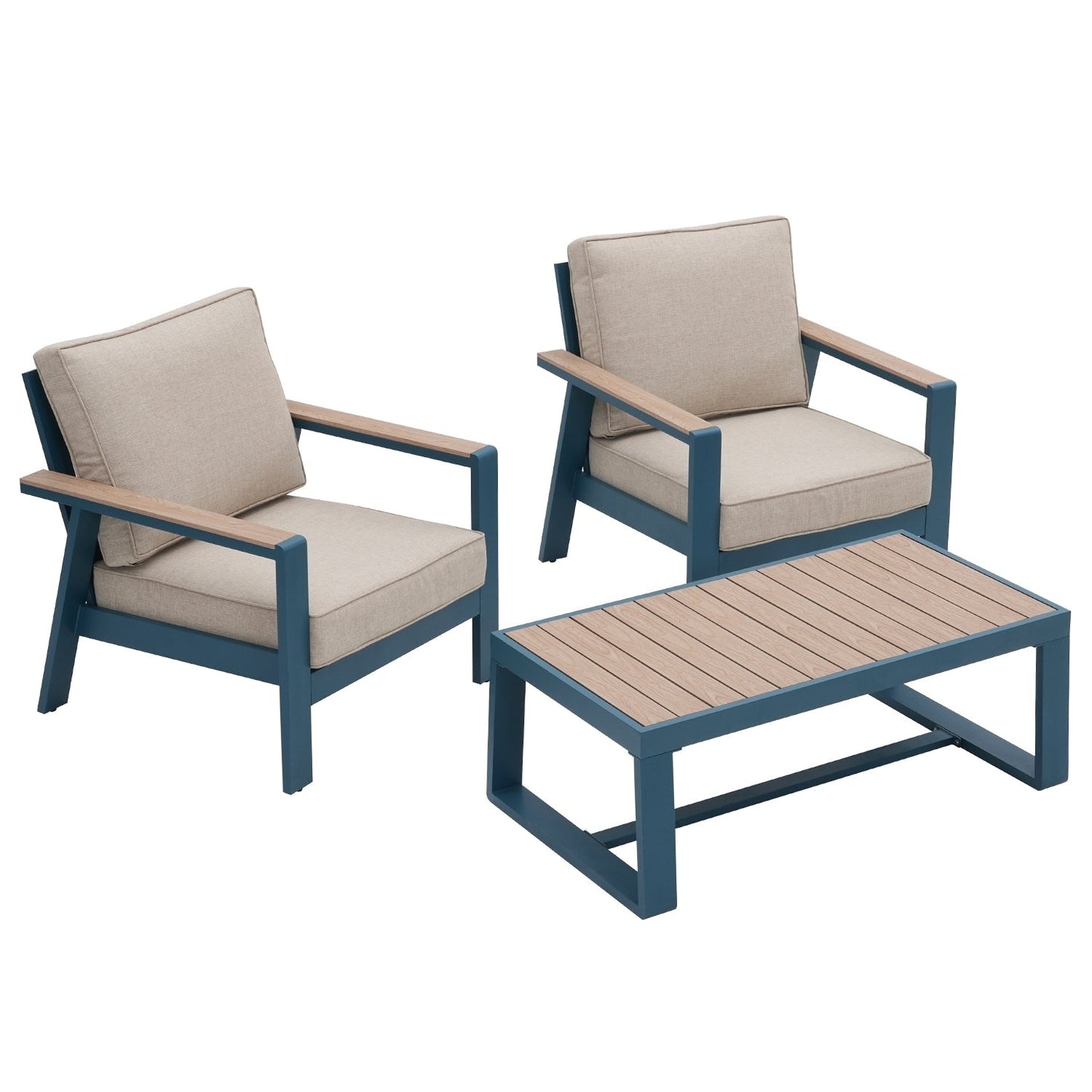 Set da conversazione per patio in alluminio Zenova, set di divani da esterno