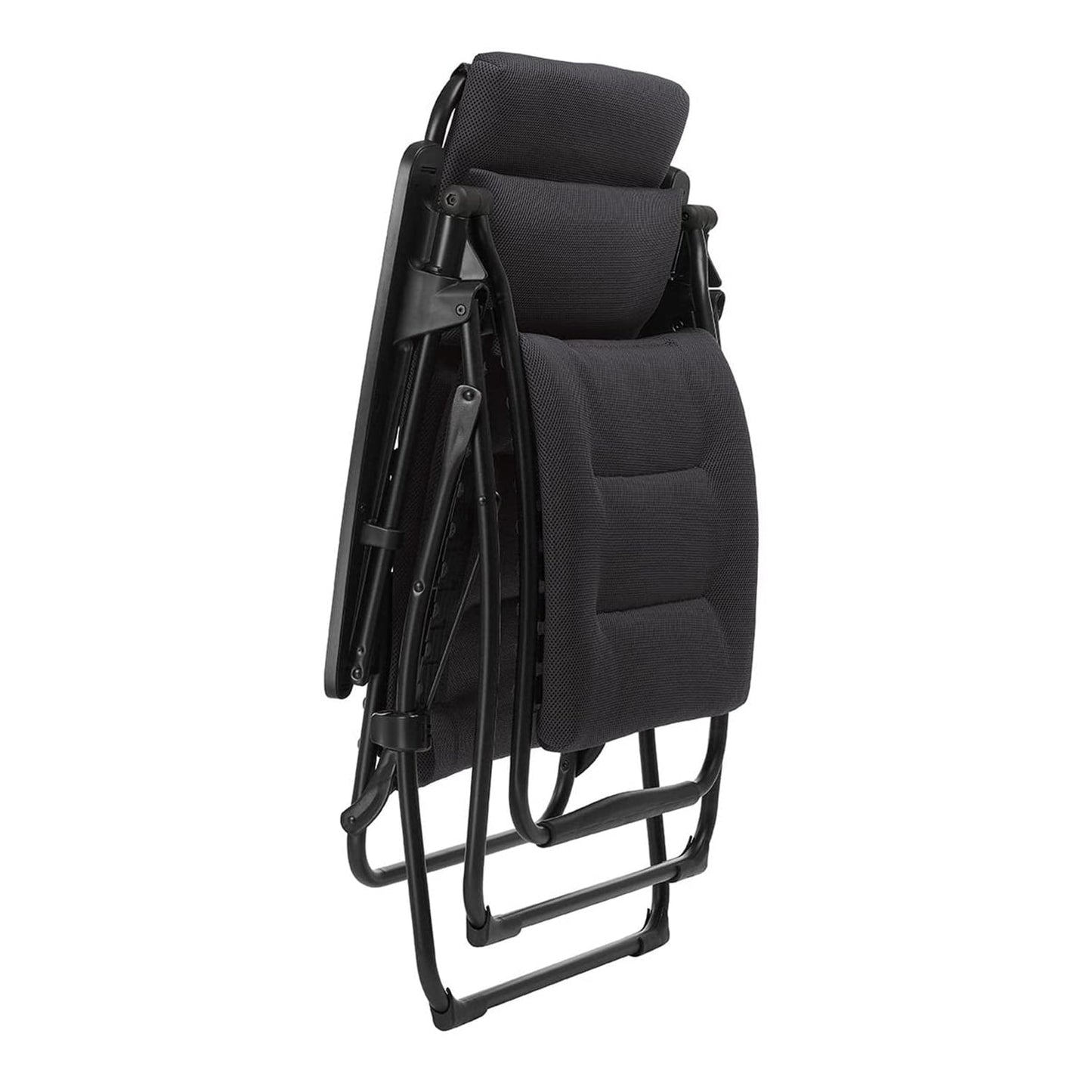 Poltrona reclinabile Zero Gravity - Telaio nero - Tessuto Acier