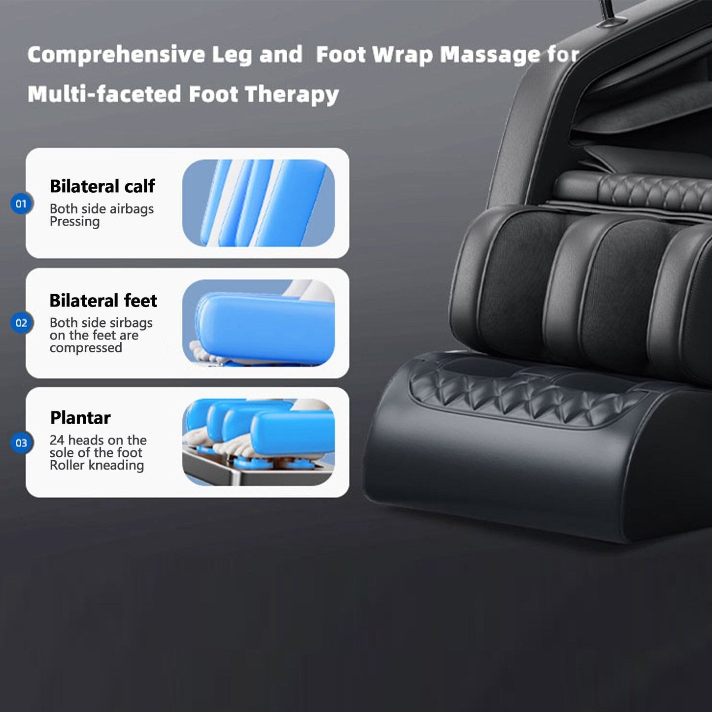 Poltrona reclinabile massaggiante Zero-Gravity con audio Bluetooth