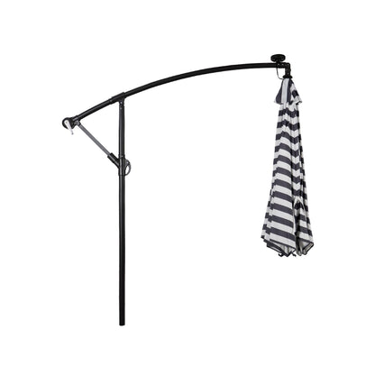 Ombrellone da giardino illuminato a energia solare da 10 piedi con base
