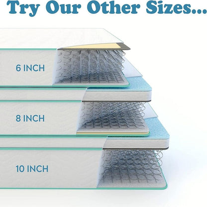 Materasso ibrido a molle insacchettate in memory foam Cool Gel da 10 pollici