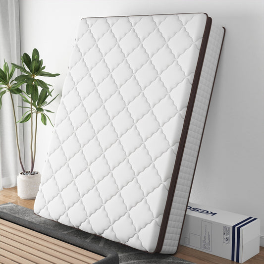 Materasso rigido in memory foam da 10 pollici con rivestimento in tessuto di lino traspirante