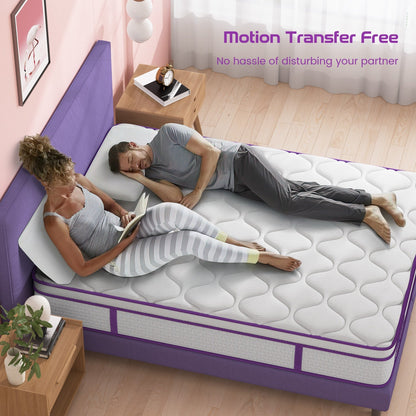 Materasso ibrido in memory foam da 10 pollici, materasso Euro Top in una scatola, materasso matrimoniale queen size
