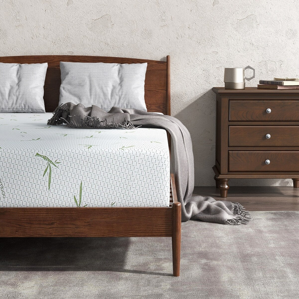 Materasso in memory foam da 10 pollici / Schiuma in gel rinfrescante / Allevia la pressione / Certificato CertiPUR-US / Bed-in-a-Box