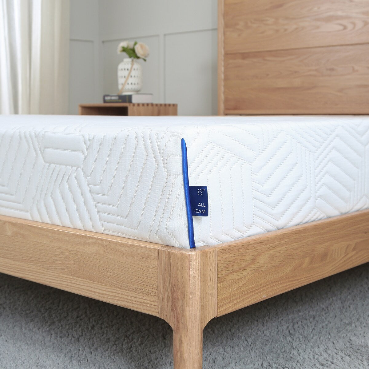 Materasso in memory foam Queen Gel da 10 pollici, bianco, infuso di tè verde e gel rinfrescante