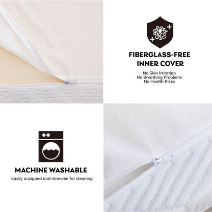 Materasso in memory foam Queen Gel da 10 pollici, bianco, infuso di tè verde e gel rinfrescante