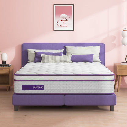 Materasso ibrido in memory foam da 10 pollici per letto singolo/matrimoniale/queen size, materasso Euro Top in una scatola