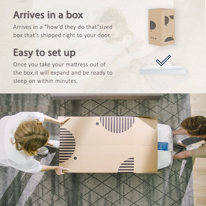 Materasso in memory foam gel da 10 pollici