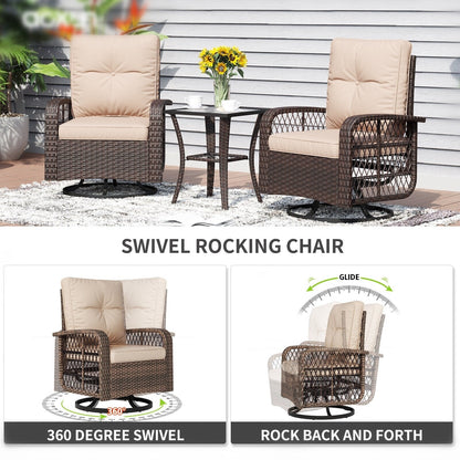 Set di 10 mobili da giardino con tavolo con braciere