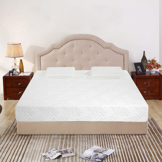 Materasso in memory foam COOL da 12 pollici, mediamente rigido, con 2 cuscini, matrimoniale