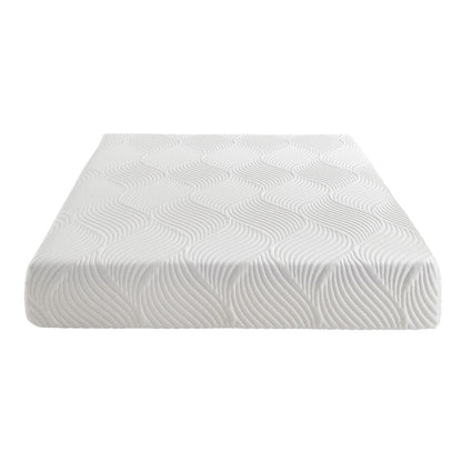 Materasso in memory foam con infusione di gel per letto king size California da 10 pollici, rigido, bianco, materasso in una scatola