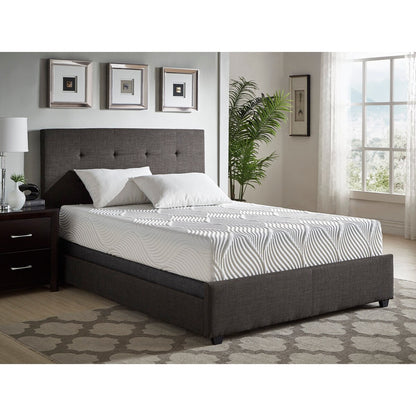 Materasso in memory foam con infusione di gel per letto king size California da 10 pollici, rigido, bianco, materasso in una scatola