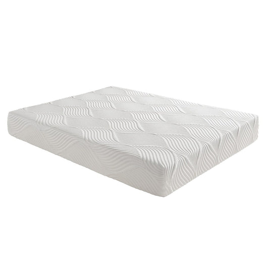 Materasso in memory foam con infusione di gel per letto king size California da 10 pollici, rigido, bianco, materasso in una scatola