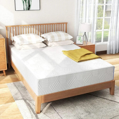 Materasso ibrido in schiuma e molle da 12 pollici, materasso con supporto durevole e sensazione di rigidità media, letto in una scatola