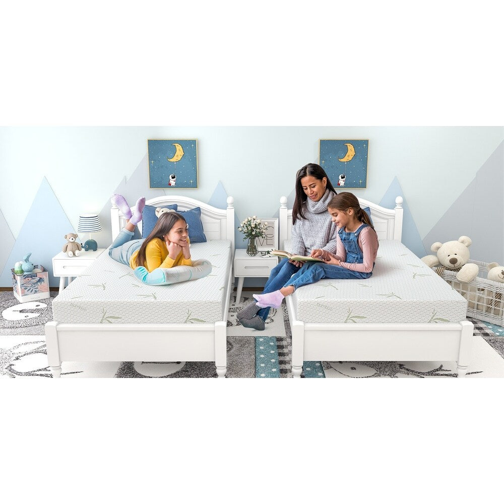 Materasso in memory foam da 10 pollici, sensazione medio-rigida con rivestimento in bambù, certificato CertiPUR-US