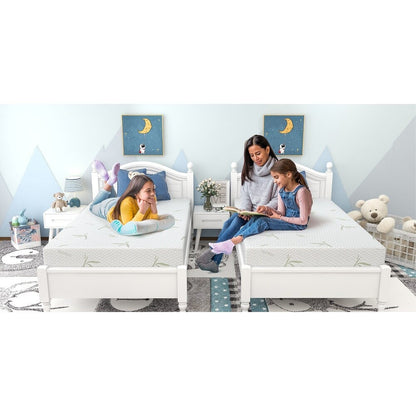 Materasso in memory foam da 10 pollici, sensazione medio-rigida con rivestimento in bambù, certificato CertiPUR-US