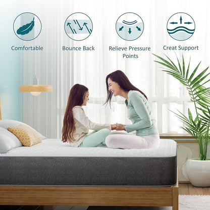 Materasso in memory foam da 10 pollici in una scatola