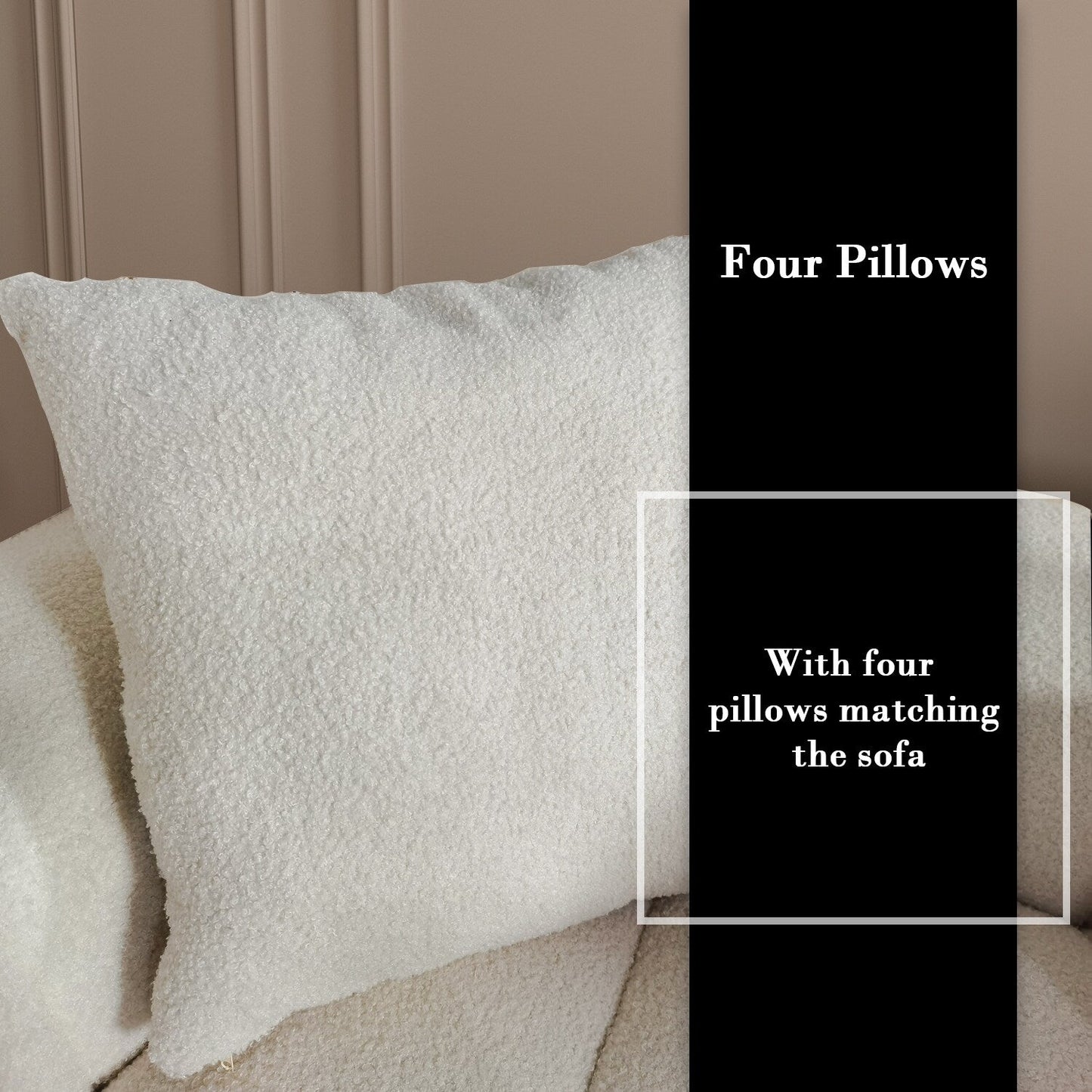 Divano in velluto Teddy 100.8, divano moderno con braccioli