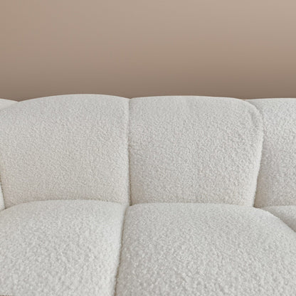 Divano in velluto Teddy 100.8, divano moderno con braccioli