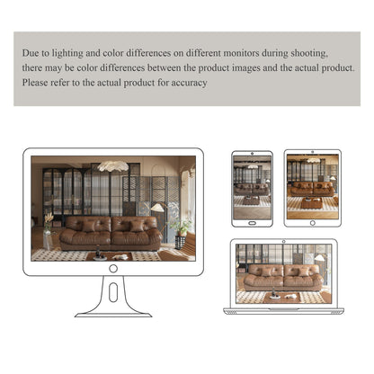 Divano in pelle e piume Mid-Century a 3 posti 102.4 - 110,2 x 31,9