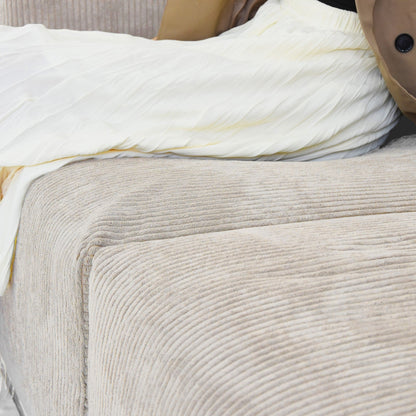 Divano a due posti in velluto a coste da 102'', grande divano modulare a nuvola