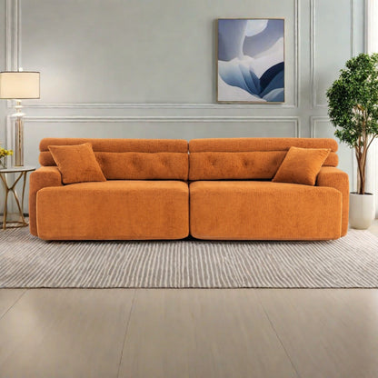 Divano in tessuto 103.2 a 4 posti con 2 cuscini gratuiti, seduta profonda e schienale rialzato - Spugna ad alta densità di alta qualità