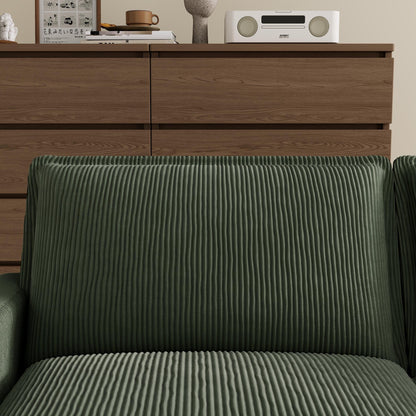 Divano classico moderno in velluto a coste 103 a 4 posti - Seduta profonda, con 4 cuscini per soggiorno