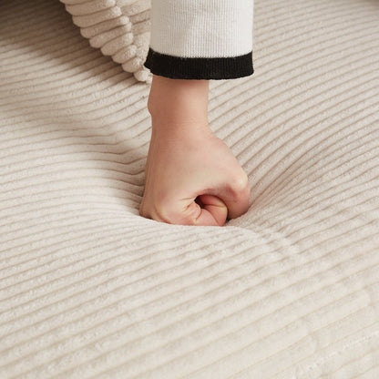 Divano a L in velluto a coste oversize da 104 pollici con chaise longue