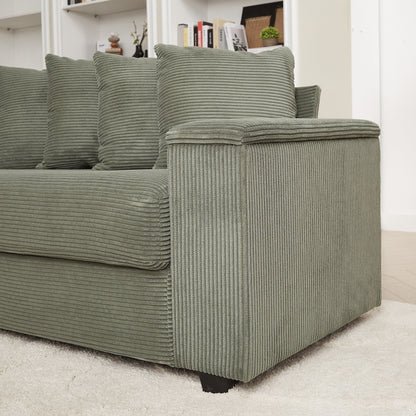 Divano a L in velluto a coste oversize da 104 pollici con chaise longue