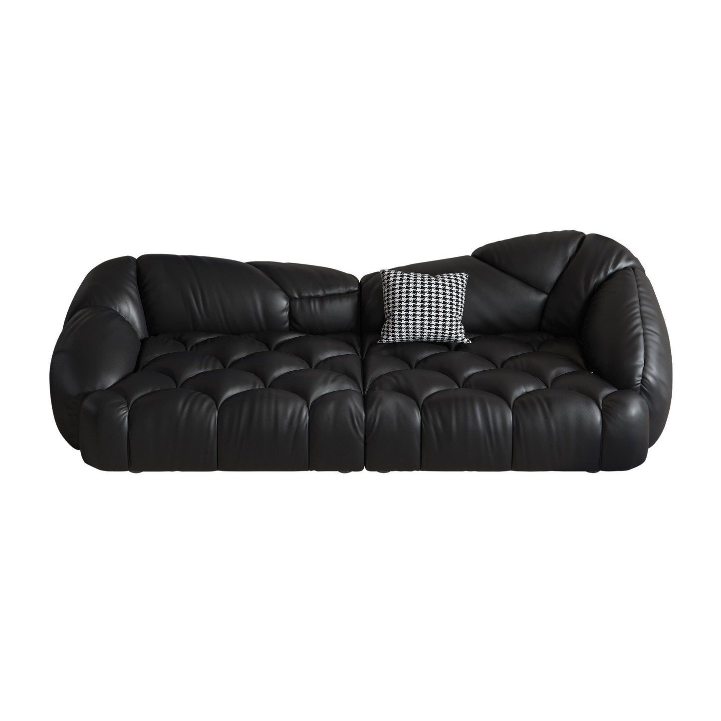 Divano imbottito in pelle 104.3 - 104.3 x 45.3