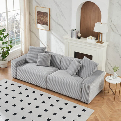 Divano grande da 104,72 pollici a 4 posti con 4 cuscini decorativi