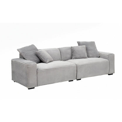 Divano grande da 104,72 pollici a 4 posti con 4 cuscini decorativi