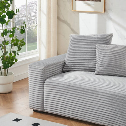 Divano grande da 104,72 pollici a 4 posti con 4 cuscini decorativi