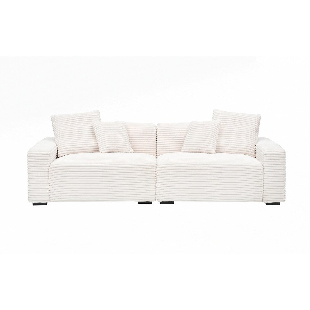 Divano grande da 104,72 pollici a 4 posti con 4 cuscini decorativi