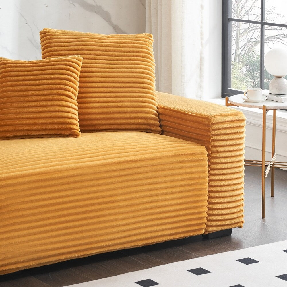 Divano grande da 104,72 pollici a 4 posti con 4 cuscini decorativi