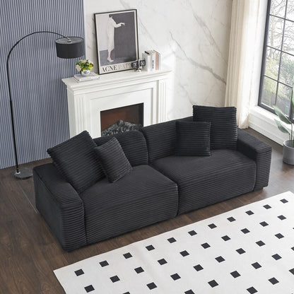 Divano grande da 104,72 pollici a 4 posti con 4 cuscini decorativi