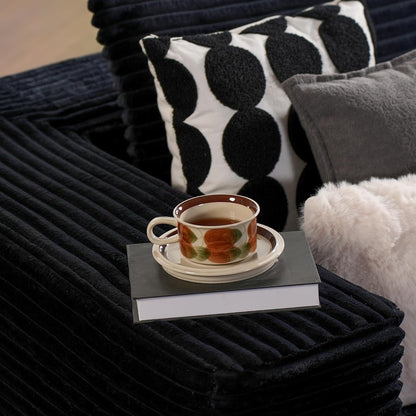 Divano componibile a forma di L 104 - Divano modulare con seduta profonda per soggiorno e camera da letto, senza montaggio