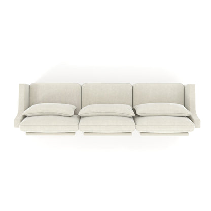 Divano 105.9 Chenille 4 posti con base ergonomica in legno, spugna ad alta resilienza per soggiorno