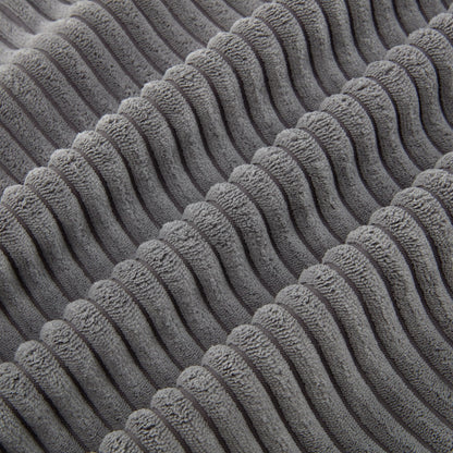 Divano a 3 posti imbottito in velluto a coste 105 con cuscini posteriori rimovibili e 5 cuscini per soggiorno