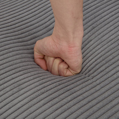 Divano a 3 posti imbottito in velluto a coste 105 con cuscini posteriori rimovibili e 5 cuscini per soggiorno