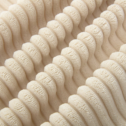 Divano a 3 posti imbottito in velluto a coste 105 con cuscini posteriori rimovibili e 5 cuscini per soggiorno